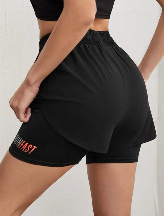 Mermaid Curve Drawstring Compression Shorts