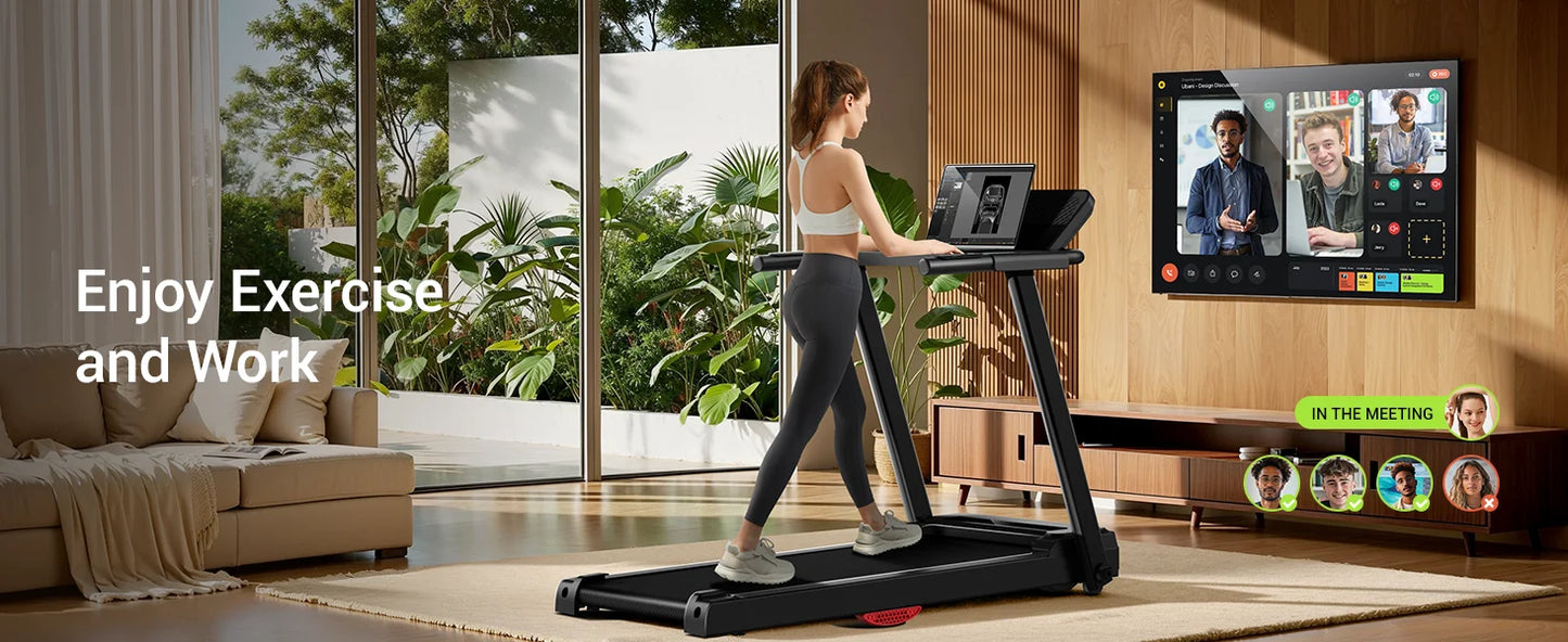 Athlecato 2 in 1 Folding Treadmill With Adaptive Touchscreen