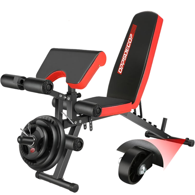 Athlecato Adjustable Weight Bench With Plate Extension