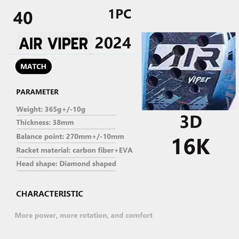 The Official 2025 Professional Carbon Fiber Padel Racket