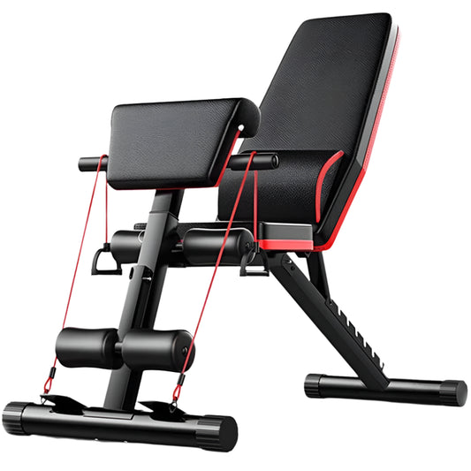 Adjustable Weight Bench With Resistance Bands