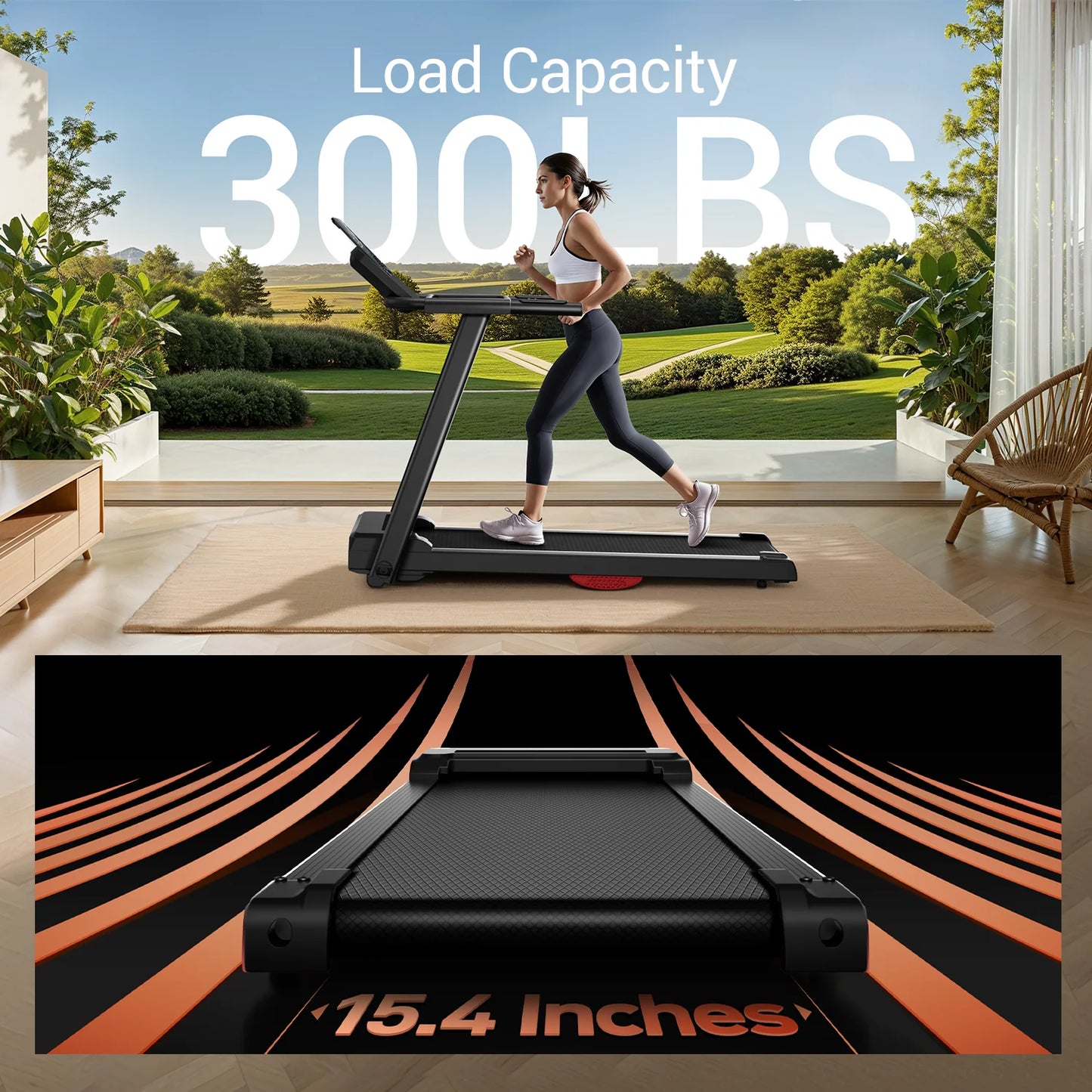 Athlecato 2 in 1 Folding Treadmill With Adaptive Touchscreen