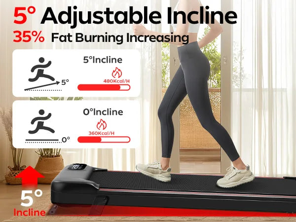 Athlecato Portable Under Desk Walking Pad with Remote Control