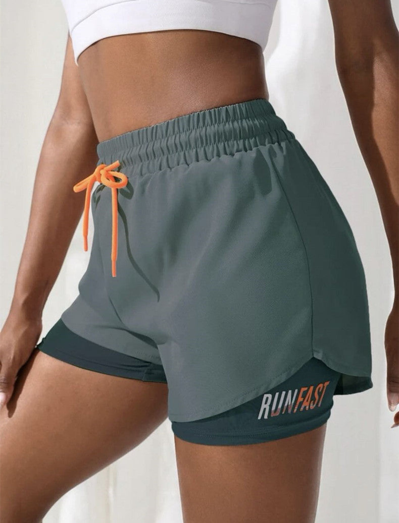 Mermaid Curve Drawstring Compression Shorts