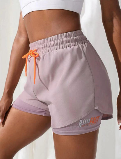 Mermaid Curve Drawstring Compression Shorts