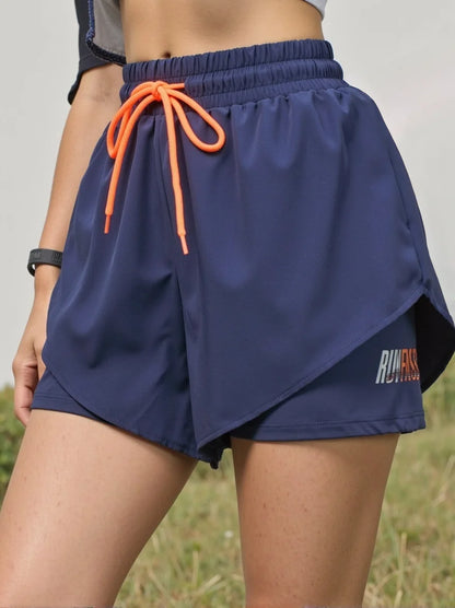 Mermaid Curve Drawstring Compression Shorts