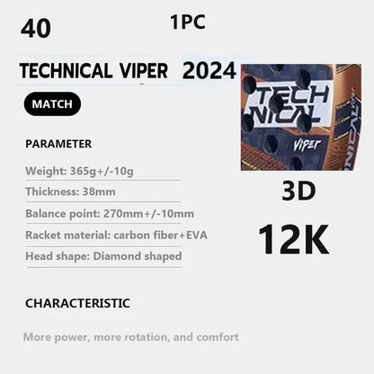 The Official 2025 Professional Carbon Fiber Padel Racket