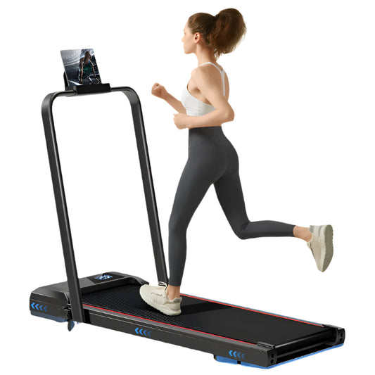 Athlecato 2 in 1 Folding Treadmill Black with Handrail