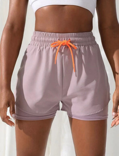 Mermaid Curve Drawstring Compression Shorts