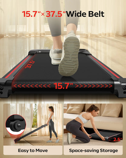 Athlecato Portable Under Desk Walking Pad with Remote Control