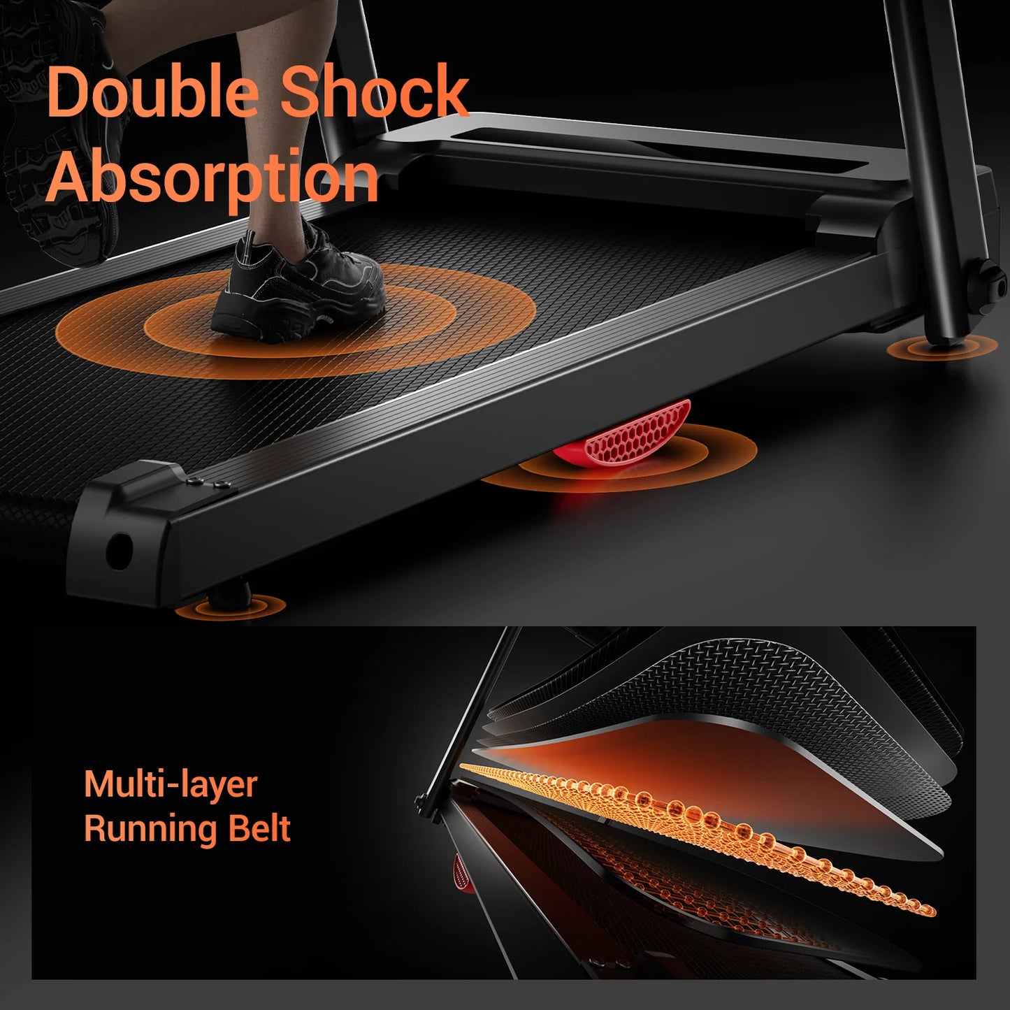 Athlecato 2 in 1 Folding Treadmill With Adaptive Touchscreen