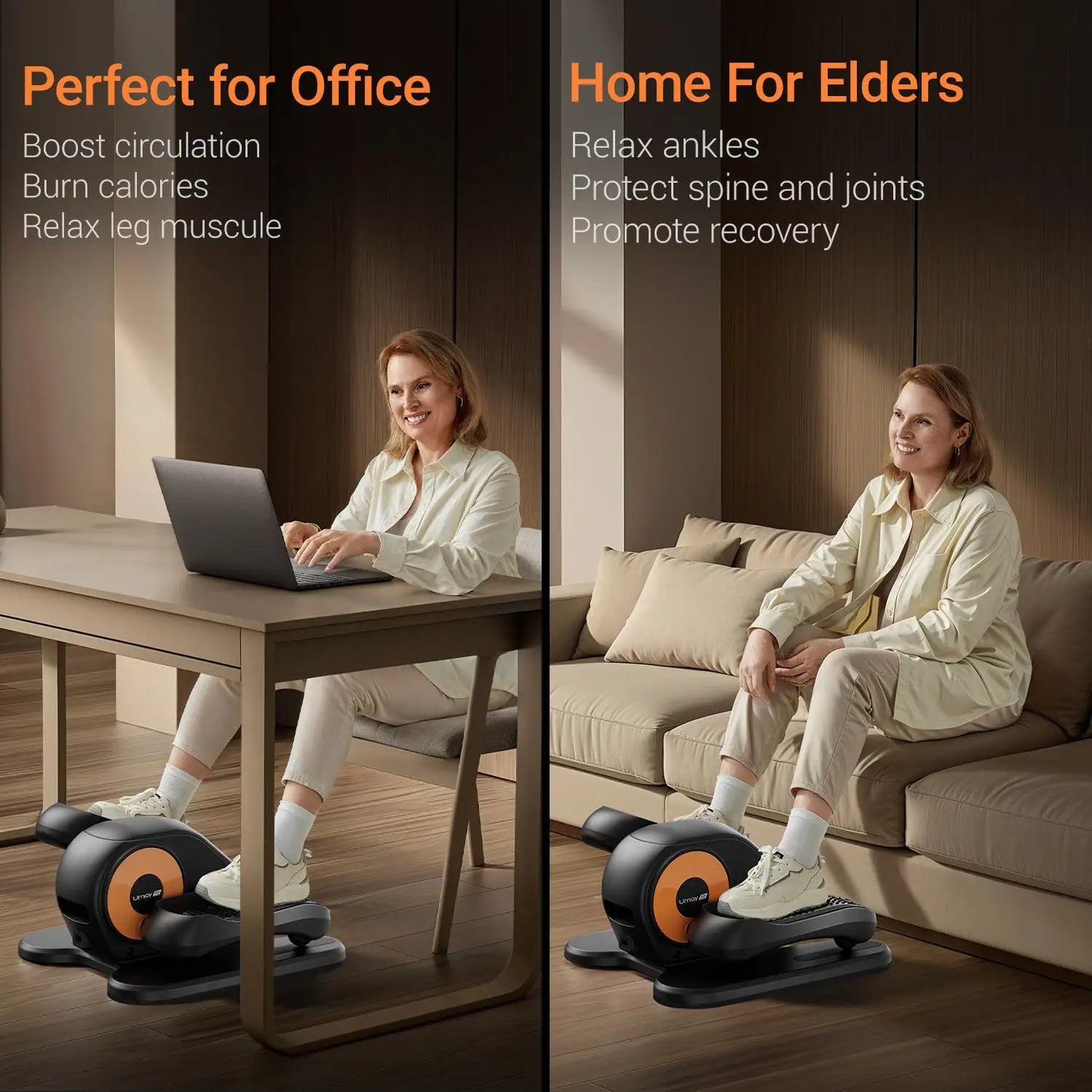 Athlecato Electric Under Desk Elliptical Machine with Remote Control Gen 2