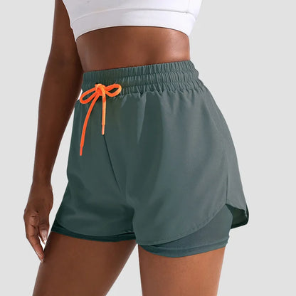 Mermaid Curve Drawstring Compression Shorts