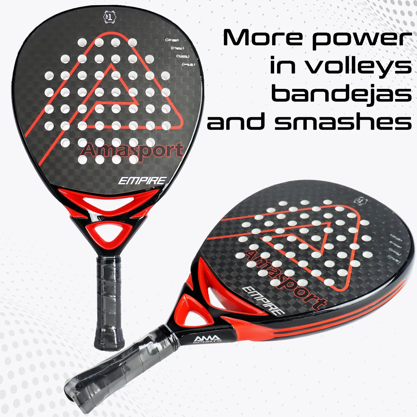 High Balance Symmetrical Hole Distribution Padel Racket