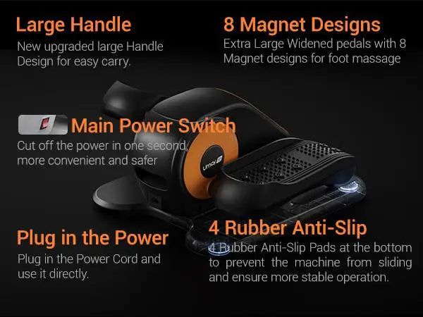Athlecato Electric Under Desk Elliptical Machine with Remote Control Gen 2