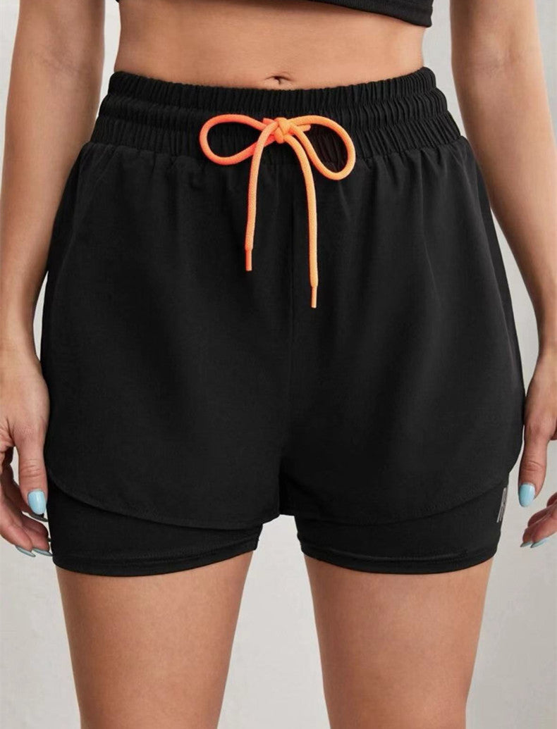 Mermaid Curve Drawstring Compression Shorts
