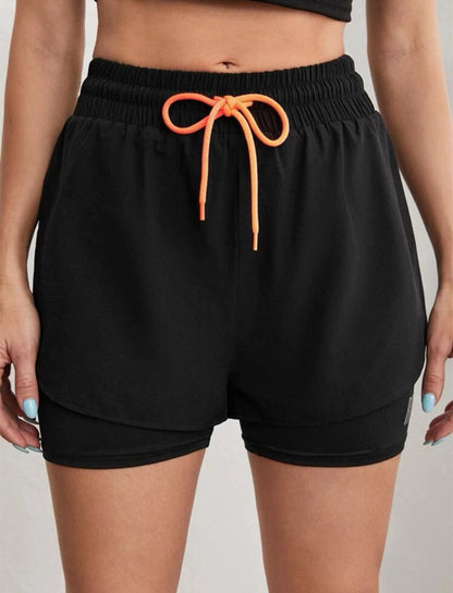 Mermaid Curve Drawstring Compression Shorts