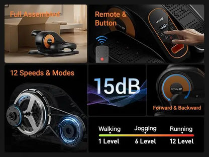 Athlecato Electric Under Desk Elliptical Machine with Remote Control Gen 2