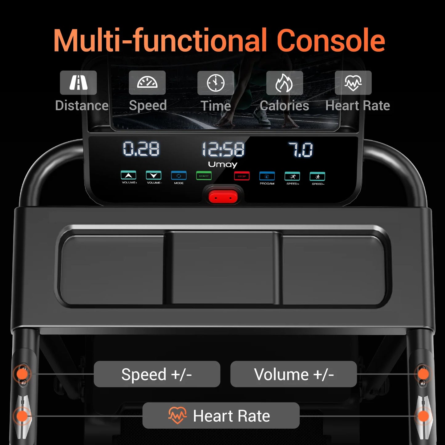 Athlecato 2 in 1 Folding Treadmill With Adaptive Touchscreen