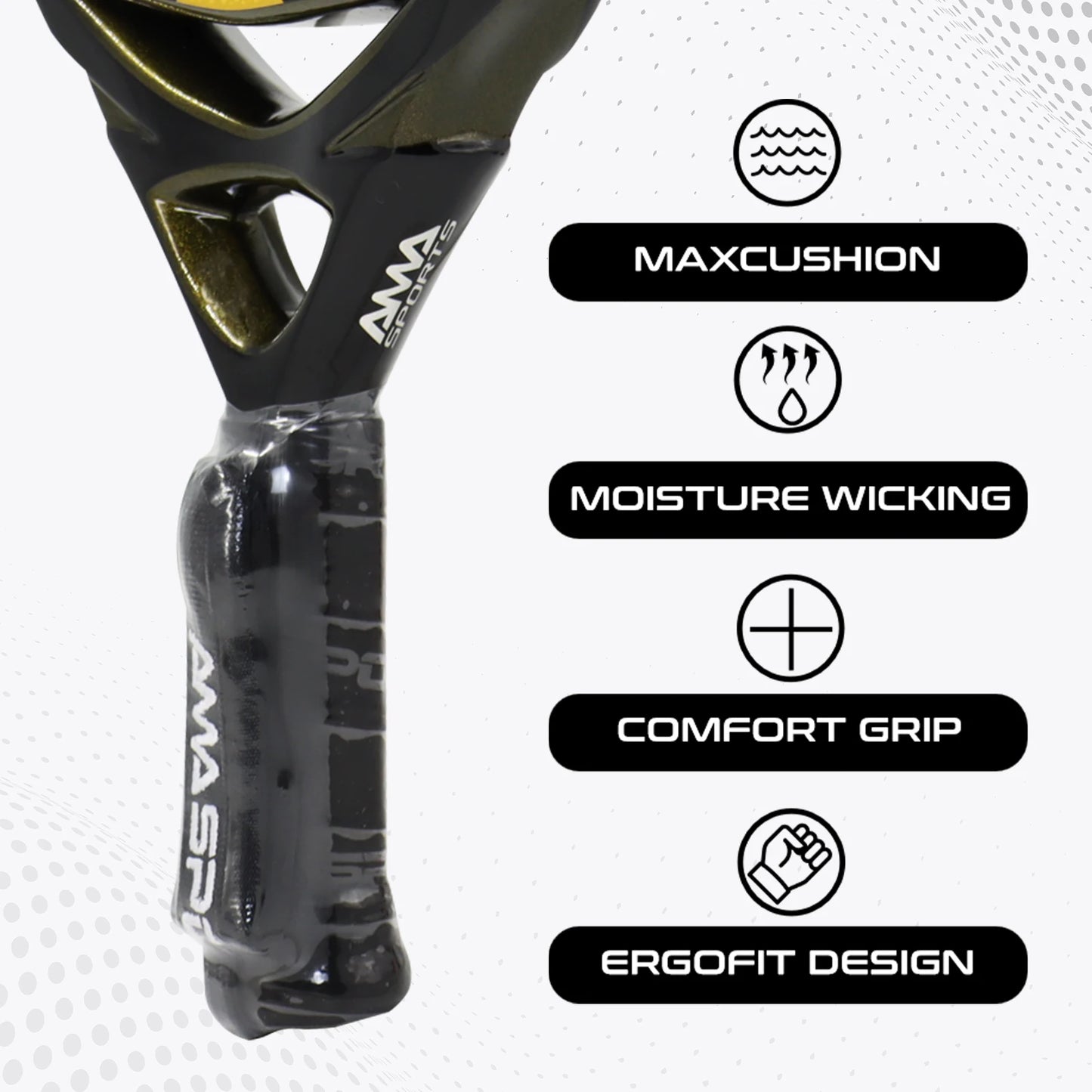 High Balance Symmetrical Hole Distribution Padel Racket