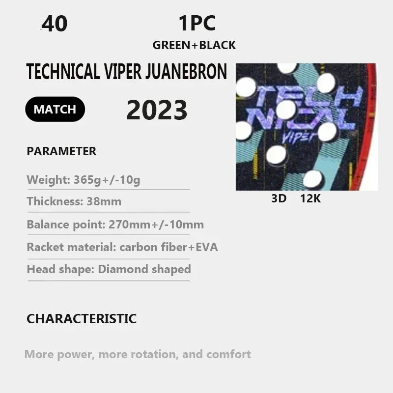 The Official 2025 Professional Carbon Fiber Padel Racket
