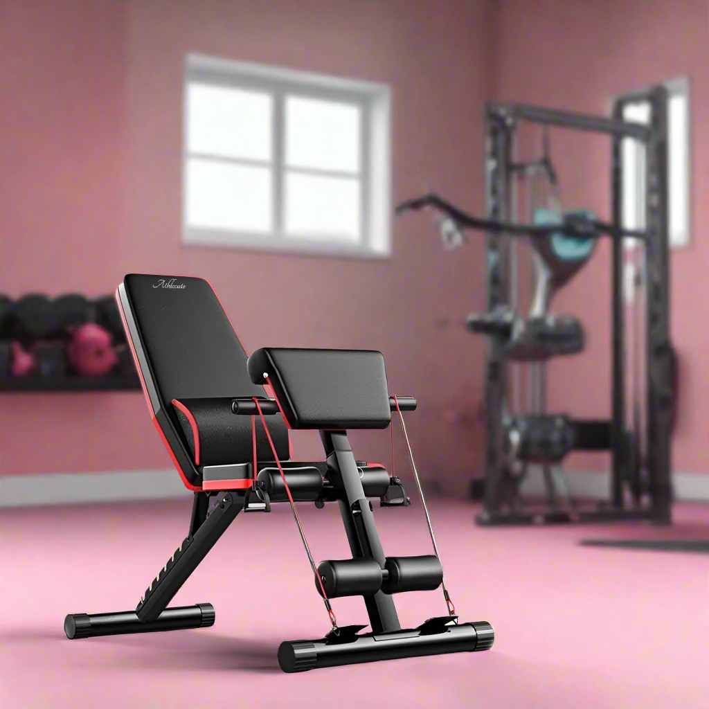 Adjustable Weight Bench With Resistance Bands