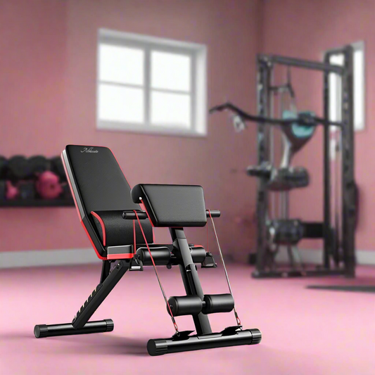 Adjustable Weight Bench With Resistance Bands